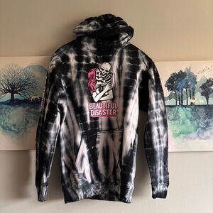 Beautiful Disaster Tie Dye Hoodie - Small NWOT